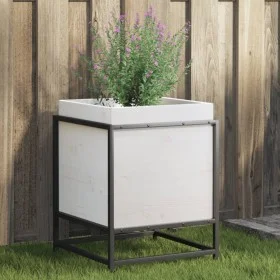 Solid white pine wood planter 40x40x50 cm by vidaXL, Pots and planters - Ref: Foro24-847019, Price: 55,84 €, Discount: %