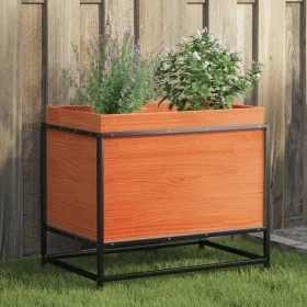 Solid wax brown pine wood planter 60x40x50 cm by vidaXL, Pots and planters - Ref: Foro24-847025, Price: 66,79 €, Discount: %