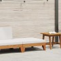 Reposapiés modular y cojín crema madera maciza de acacia