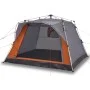 Cabin tent 4 people quick opening gray orange by vidaXL, tents - Ref: Foro24-4004221, Price: 153,04 €, Discount: %