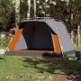 Kabinenzelt für 4 Personen, schnell öffnend, grau-orange von vidaXL, Zelte - Ref: Foro24-4004221, Preis: 153,04 €, Rabatt: %