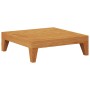 Reposapiés modular y cojín crema madera maciza de acacia