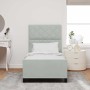 Estructura de cama Gris claro 100 x 200 cm Terciopelo
