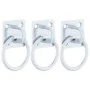 Hook rings with plates 3 units silver steel by vidaXL, Horse feed - Ref: Foro24-172470, Price: 14,44 €, Discount: %