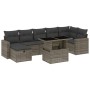 Garden sofa and cushion set 8 pieces gray synthetic rattan by vidaXL, Garden sets - Ref: Foro24-3274830, Price: 511,54 €, Dis...