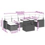 Garden sofa and cushion set 8 pieces gray synthetic rattan by vidaXL, Garden sets - Ref: Foro24-3274830, Price: 511,54 €, Dis...