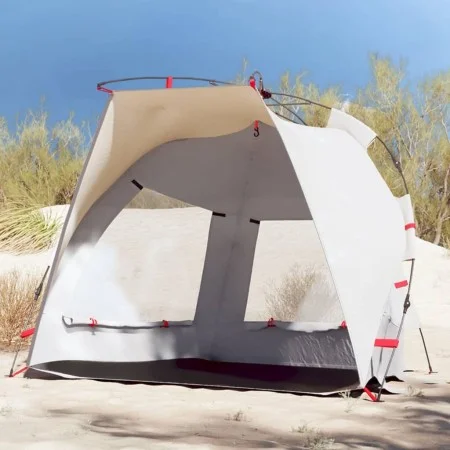 Beach tent 2 people waterproof quick opening gray by vidaXL, tents - Ref: Foro24-4005292, Price: 65,52 €, Discount: %