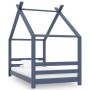Estructura de cama infantil madera maciza pino gris 80x160 cm by vidaXL, Cribs and beds for children - Ref: Foro24-289614, Pr...