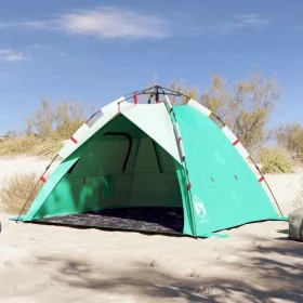 Beach tent 3 people waterproof quick opening green by vidaXL, tents - Ref: Foro24-4005315, Price: 73,40 €, Discount: %