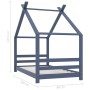 Estructura de cama infantil madera maciza pino gris 80x160 cm by vidaXL, Cribs and beds for children - Ref: Foro24-289614, Pr...