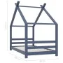 Estructura de cama infantil madera maciza pino gris 80x160 cm by vidaXL, Cribs and beds for children - Ref: Foro24-289614, Pr...