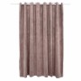 Cortina opaca y anillas metal terciopelo rosa viejo 290x245cm