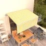 Automatic retractable awning with yellow LED blind 3.5x2.5 m by vidaXL, Awnings - Ref: Foro24-3069288, Price: 409,78 €, Disco...