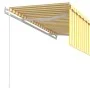 Automatic retractable awning with yellow LED blind 3.5x2.5 m by vidaXL, Awnings - Ref: Foro24-3069288, Price: 409,78 €, Disco...