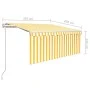 Automatisch einziehbare Markise mit gelbem LED-Rollo 3,5 x 2,5 m von vidaXL, Markisen - Ref: Foro24-3069288, Preis: 409,78 €,...