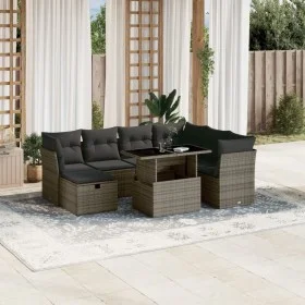 Garden sofa and cushion set 8 pieces gray synthetic rattan by vidaXL, Garden sets - Ref: Foro24-3274680, Price: 497,83 €, Dis...