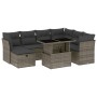 Gartensofa- und Kissenset 8-teilig aus grauem synthetischem Rattan von vidaXL, Gartensets - Ref: Foro24-3274680, Preis: 506,5...