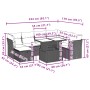 Gartensofa- und Kissenset 8-teilig aus grauem synthetischem Rattan von vidaXL, Gartensets - Ref: Foro24-3274680, Preis: 506,5...