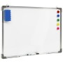Pizarra magnética de borrado en seco acero blanco 90x60 cm de vidaXL, Pizarras blancas - Ref: Foro24-146633, Precio: 42,66 €,...