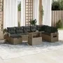 9-teiliges Gartenmöbel-Set und graue synthetische Rattankissen von vidaXL, Gartensets - Ref: Foro24-3275030, Preis: 574,87 €,...