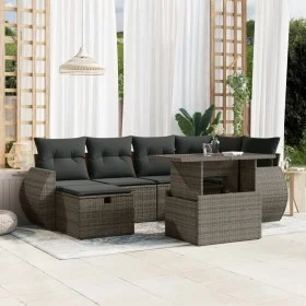 7-piece garden sofa set with gray synthetic rattan cushions by vidaXL, Garden sets - Ref: Foro24-3275140, Price: 485,26 €, Di...