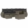 7-teiliges Gartensofa-Set mit grauen synthetischen Rattankissen von vidaXL, Gartensets - Ref: Foro24-3275140, Preis: 485,26 €...