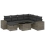 Gartensofa- und Kissenset 8-teilig aus grauem synthetischem Rattan von vidaXL, Gartensets - Ref: Foro24-3275320, Preis: 534,0...