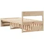Solid pine wood bed frame with drawers 100x200 cm by vidaXL, Beds and slatted bases - Ref: Foro24-846789, Price: 143,35 €, Di...