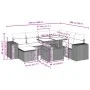 Garden sofa and cushion set 8 pieces gray synthetic rattan by vidaXL, Garden sets - Ref: Foro24-3275320, Price: 534,60 €, Dis...