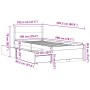 Solid pine wood bed frame with drawers 100x200 cm by vidaXL, Beds and slatted bases - Ref: Foro24-846789, Price: 152,27 €, Di...