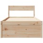 Solid pine wood bed frame with drawers 90x190 cm by vidaXL, Beds and slatted bases - Ref: Foro24-846804, Price: 170,71 €, Dis...