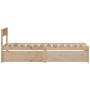 Solid pine wood bed frame with drawers 90x190 cm by vidaXL, Beds and slatted bases - Ref: Foro24-846804, Price: 170,71 €, Dis...