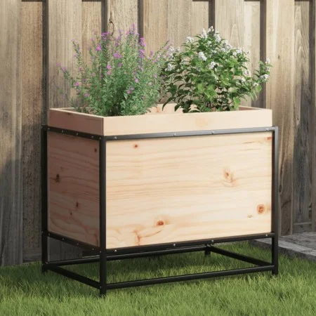 Pflanzgefäß aus massivem Kiefernholz, 60 x 40 x 50 cm von vidaXL, Töpfe und Pflanzgefäße - Ref: Foro24-847023, Preis: 56,68 €...