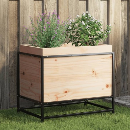 Pflanzgefäß aus massivem Kiefernholz, 60 x 40 x 50 cm von vidaXL, Töpfe und Pflanzgefäße - Ref: Foro24-847023, Preis: 70,51 €...