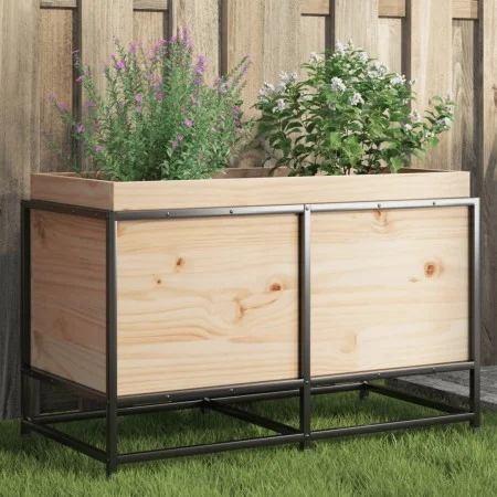 Pflanzgefäß aus massivem Kiefernholz, 80 x 40 x 50 cm von vidaXL, Töpfe und Pflanzgefäße - Ref: Foro24-847028, Preis: 79,38 €...