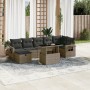 Gartensofa- und Kissenset 8-teilig aus grauem synthetischem Rattan von vidaXL, Gartensets - Ref: Foro24-3274990, Preis: 524,5...
