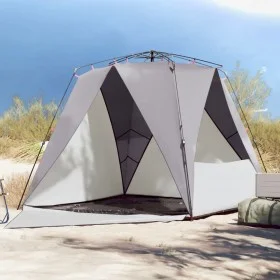 Strandzelt 4 Personen wasserdicht schnell öffnend grau von vidaXL, Zelte - Ref: Foro24-4005307, Preis: 106,64 €, Rabatt: %