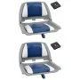 Set mit 4 klappbaren Bootssitzen mit weißem und blauem Kissen von vidaXL, Segelboote - Ref: Foro24-272241, Preis: 164,40 €, R...