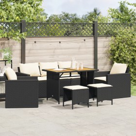 6-piece garden sofa set and black synthetic rattan cushions by vidaXL, Garden sets - Ref: Foro24-3213556, Price: 453,70 €, Di...