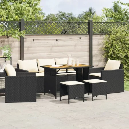 6-piece garden sofa set and black synthetic rattan cushions by vidaXL, Garden sets - Ref: Foro24-3213556, Price: 519,34 €, Di...