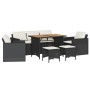 6-piece garden sofa set and black synthetic rattan cushions by vidaXL, Garden sets - Ref: Foro24-3213556, Price: 453,70 €, Di...