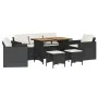 6-piece garden sofa set and black synthetic rattan cushions by vidaXL, Garden sets - Ref: Foro24-3213556, Price: 519,34 €, Di...