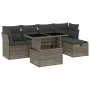 6-teiliges Gartenmöbel-Set und graue synthetische Rattankissen von vidaXL, Gartensets - Ref: Foro24-3274640, Preis: 371,77 €,...