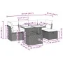 6-piece garden furniture set and gray synthetic rattan cushions by vidaXL, Garden sets - Ref: Foro24-3274640, Price: 371,77 €...
