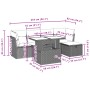 6-teiliges Gartenmöbel-Set und graue synthetische Rattankissen von vidaXL, Gartensets - Ref: Foro24-3274640, Preis: 372,44 €,...