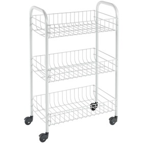 Metaltex Kitchen trolley with 3 baskets Siena white by Metaltex, Kitchen and dining carts - Ref: Foro24-430397, Price: 33,52 ...