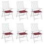 Cojines silla de jardín 6 uds tela Oxford rojo tinto 40x40x3 cm de vidaXL, Cojines para sillas y sofás - Ref: Foro24-314022, ...