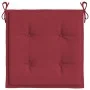 Cojines silla de jardín 6 uds tela Oxford rojo tinto 40x40x3 cm de vidaXL, Cojines para sillas y sofás - Ref: Foro24-314022, ...