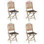 Faltbares 5-teiliges Gartenmöbel-Set mit Bambus-Kissen von vidaXL, Gartensets - Ref: Foro24-3063968, Preis: 273,54 €, Rabatt: %