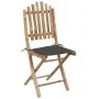 Faltbares 5-teiliges Gartenmöbel-Set mit Bambus-Kissen von vidaXL, Gartensets - Ref: Foro24-3063968, Preis: 269,70 €, Rabatt: %
